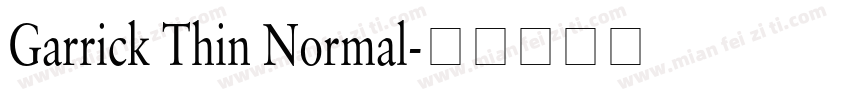 Garrick Thin Normal字体转换